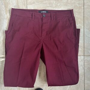 Express Deep Red Casual Shorts